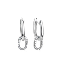 Creolen 925 Sterling Silber bicolor Zirkonia - Avrum