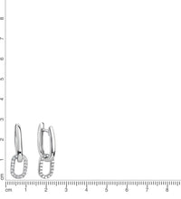 Creolen 925 Sterling Silber bicolor Zirkonia - Avrum