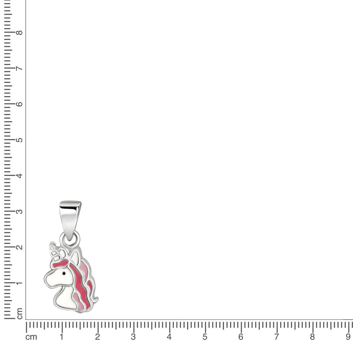 Anhänger 925 Sterling Silber rhodiniert Einhorn Lack - Avrum