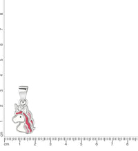 Anhänger 925 Sterling Silber rhodiniert Einhorn Lack - Avrum