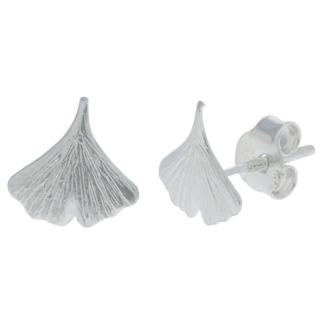 Ohrstecker 925 Sterling Silber rhodiniert Gingko - Avrum