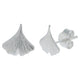 Ohrstecker 925 Sterling Silber rhodiniert Gingko