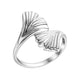 Ring 925 Sterling Silber rhodiniert Gingko