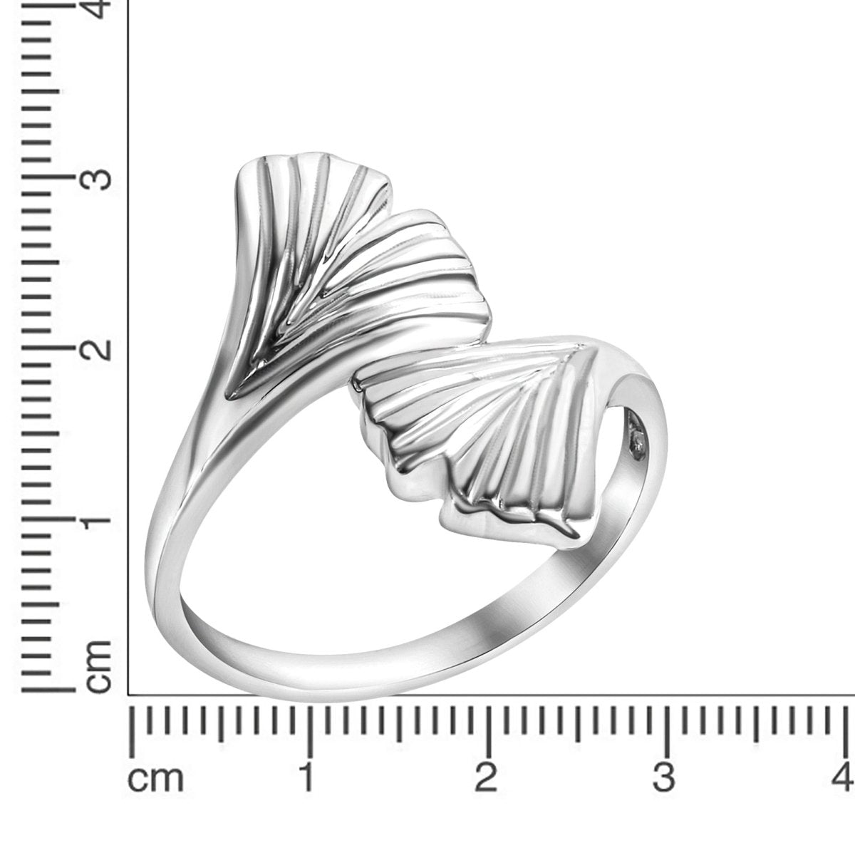 Ring 925 Sterling Silber rhodiniert Gingko - Avrum