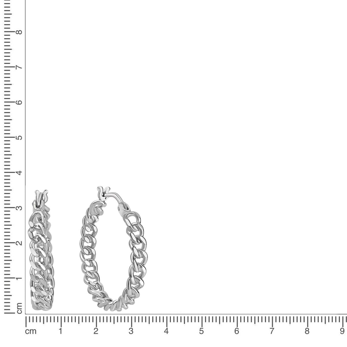 Creolen 925 Sterling Silber rhodiniert - Avrum