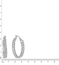 Creolen 925 Sterling Silber rhodiniert - Avrum