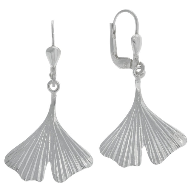 Ohrhänger 925 Sterling Silber rhodiniert Gingko - Avrum