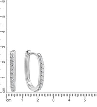 Creolen 925 Sterling Silber rhodiniert Zirkonia - Avrum