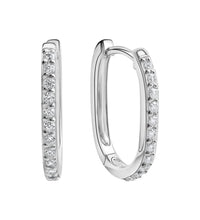 Creolen 925 Sterling Silber rhodiniert Zirkonia - Avrum