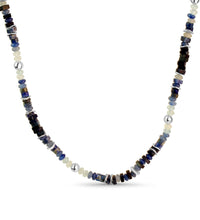 Kette 925 Sterling Silber rhodiniert Echtstein - Avrum