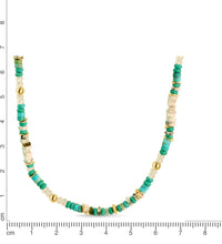 Kette 925 Sterling Silber vergoldet Türkis/Jaspis - Avrum