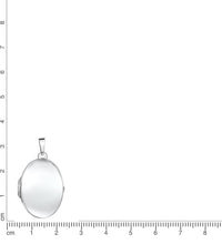 Anhänger 925 Sterling Silber rhodiniert oval - AvrumAnhänger