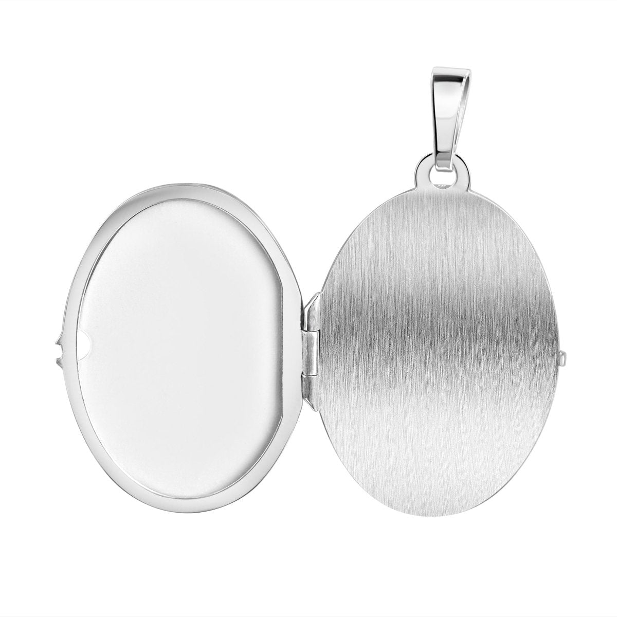 Anhänger 925 Sterling Silber rhodiniert oval - Avrum