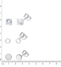 Ohrstecker 925 Sterling Silber rhodiniert Set - Avrum