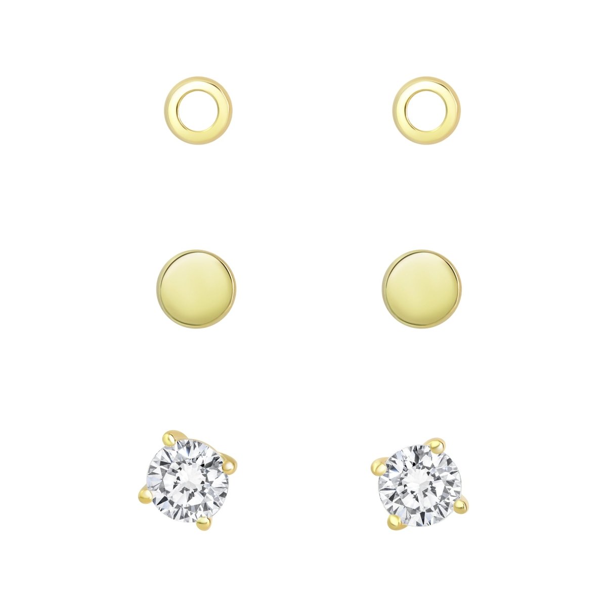 Ohrstecker 925 Sterling Silber rhodiniert Set - Avrum