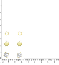 Ohrstecker 925 Sterling Silber rhodiniert Set - Avrum