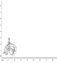 Anhänger 925 Sterling Silber rhodiniert Pferd/Hufeisen - AvrumAnhänger