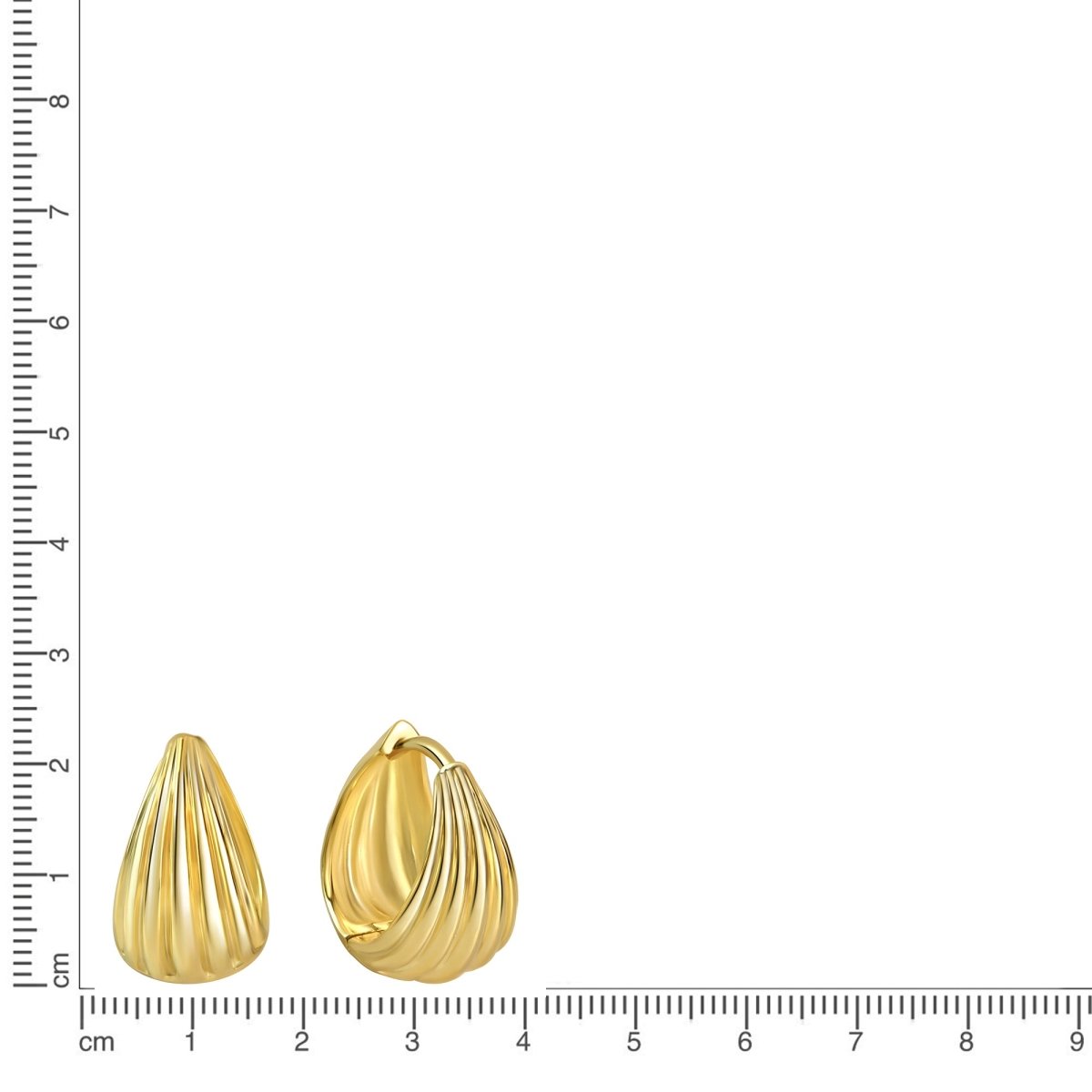 Creolen 925 Sterling Silber vergoldet Durchmesser 14mm - Avrum