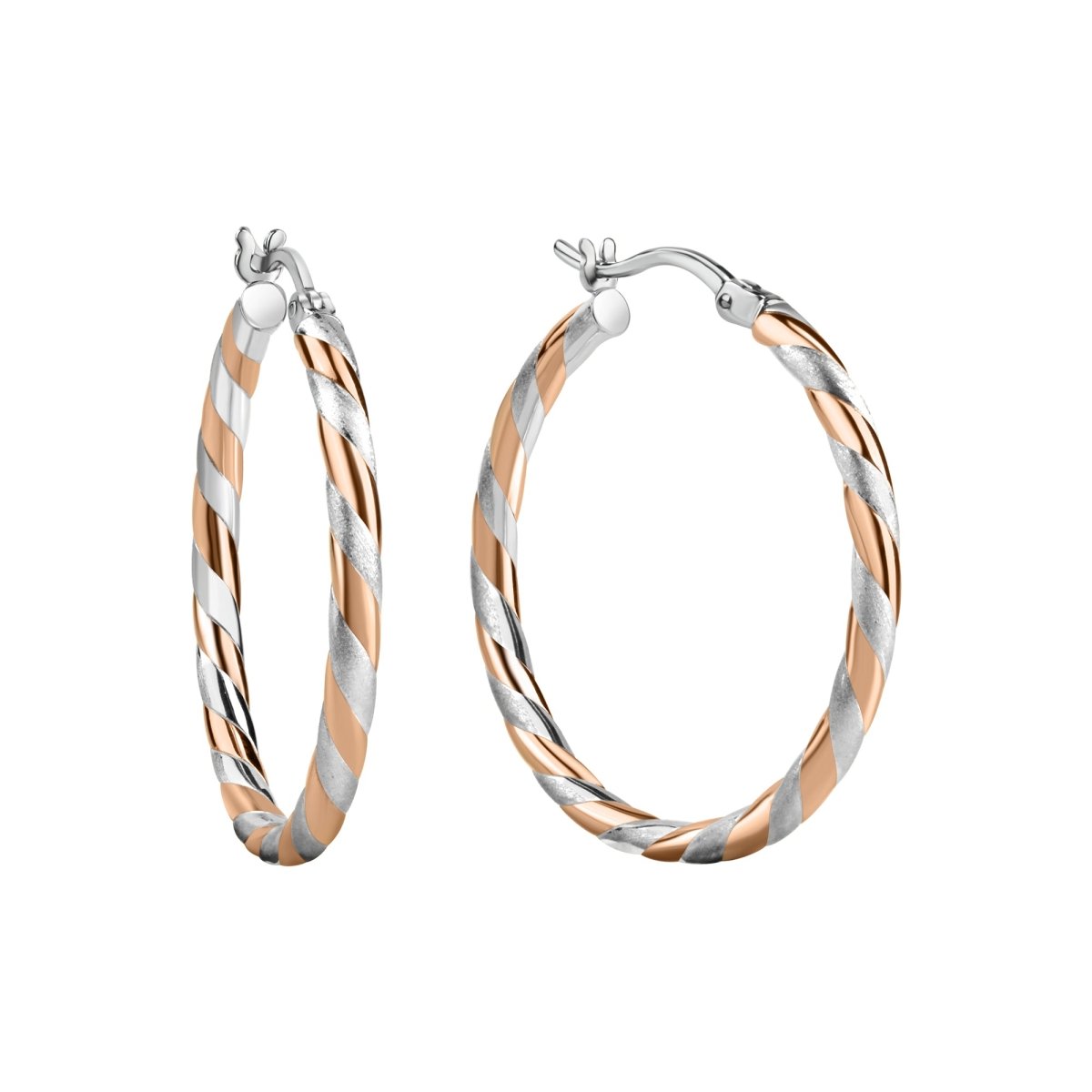 Ohrringe Silber 925 zweifarbig 20mm Durchmesser - Avrum