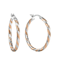 Ohrringe Silber 925 zweifarbig 20mm Durchmesser - Avrum