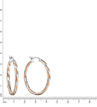 Ohrringe Silber 925 zweifarbig 20mm Durchmesser - Avrum