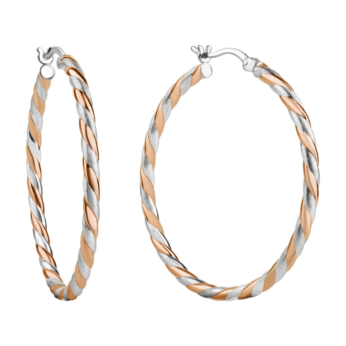 Ohrringe Silber 925 zweifarbig 20mm Durchmesser - Avrum