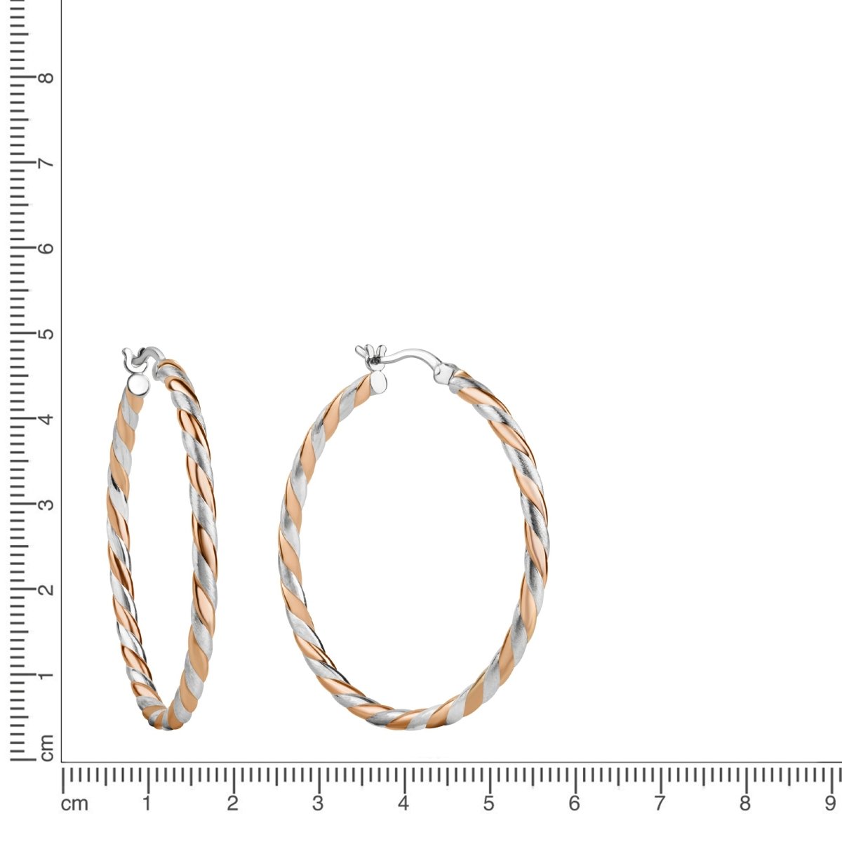 Ohrringe Silber 925 zweifarbig 20mm Durchmesser - Avrum