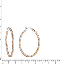 Ohrringe Silber 925 zweifarbig 20mm Durchmesser - Avrum