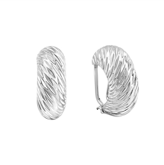 Ohrclip 925 Sterling Silber rhodiniert glanz - Avrum