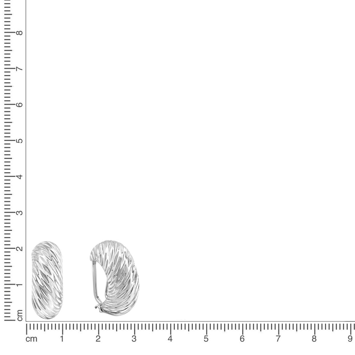 Ohrclip 925 Sterling Silber rhodiniert glanz - Avrum