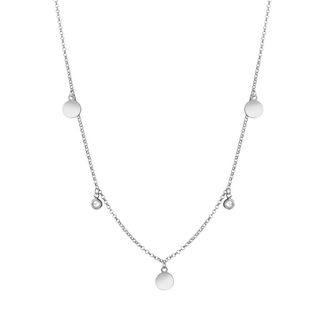 Kette 925 Sterling Silber rhodiniert Zirkonia - Avrum