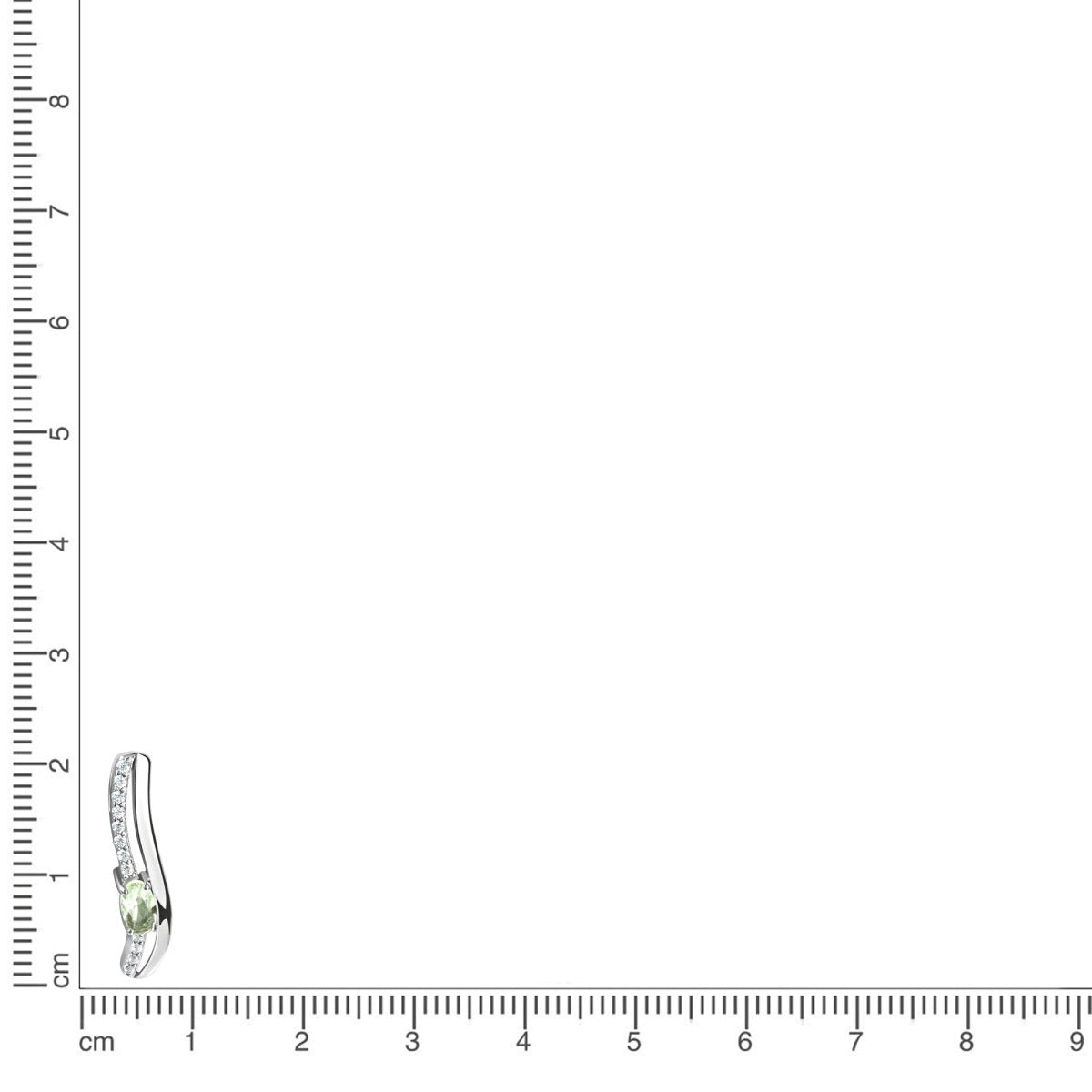 Anhänger 925 Sterling Silber rhodiniert Zirkonia/Glas mint - AvrumAnhänger