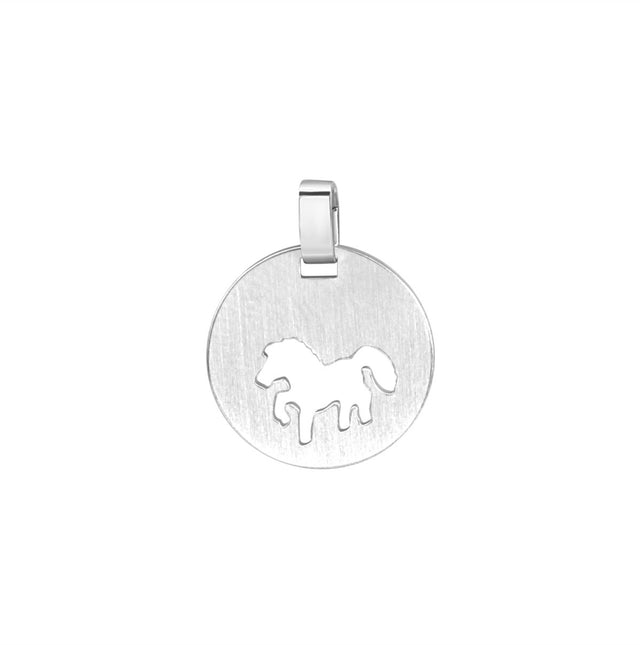 Anhänger 925 Sterling Silber rhodiniert matt Pferd - Avrum