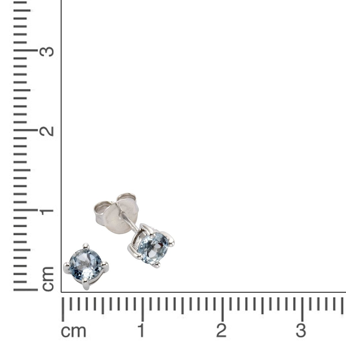 Ohrringe Silber 925 rhodiniert mit Blautopas (beh.) - Avrum