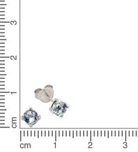 Ohrringe Silber 925 rhodiniert mit Blautopas (beh.) - Avrum