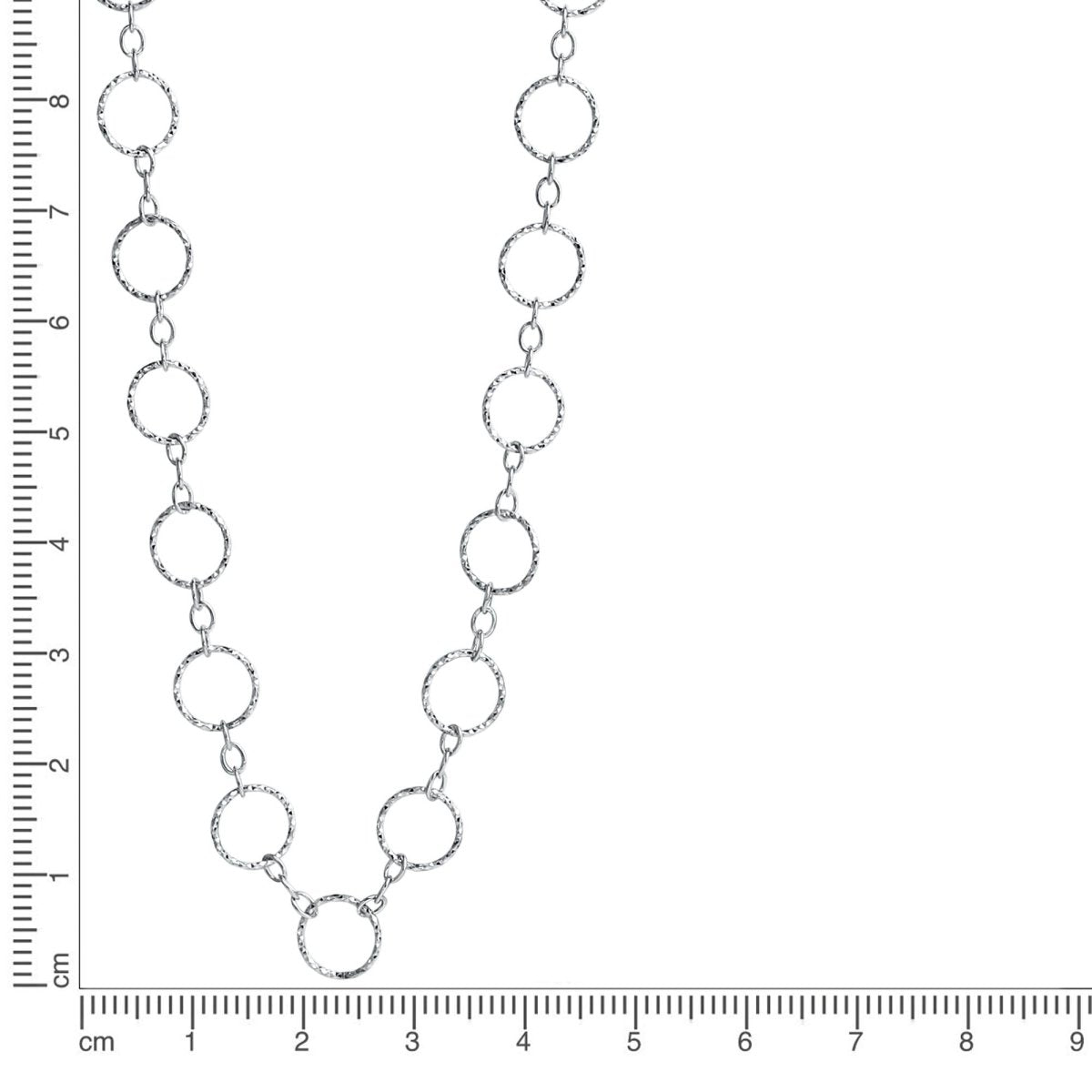 Kette 925 Sterling Silber rhodiniert strukturiert und diamantiert - Avrum