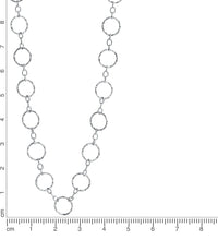 Kette 925 Sterling Silber rhodiniert strukturiert und diamantiert - Avrum