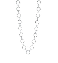 Kette 925 Sterling Silber rhodiniert strukturiert und diamantiert - Avrum