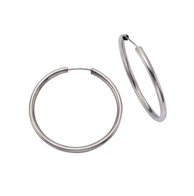 Creolen 925 Silber rhodiniert 3,0cm - Avrum