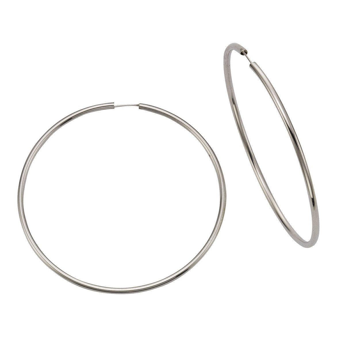 Creolen 925 Silber rhodiniert 6,0cm - Avrum