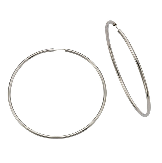 Creolen 925 Silber rhodiniert 6,0cm - Avrum