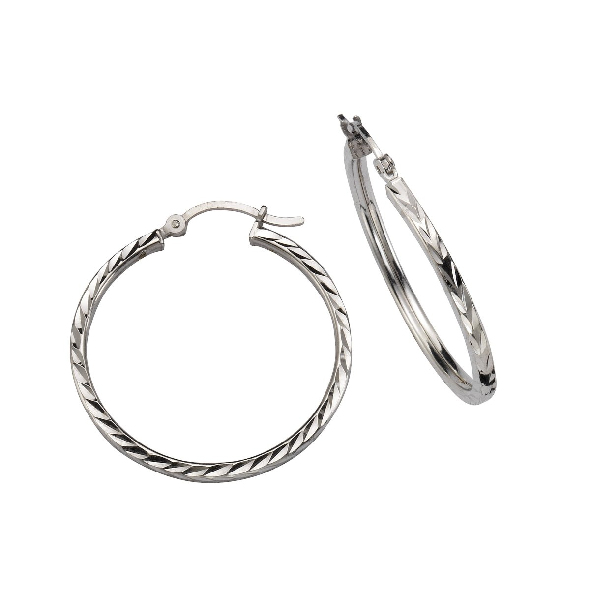 Creolen 925 Silber rhodiniert 3,0cm - Avrum