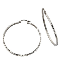 Creolen 925 Silber rhodiniert 5,0cm - Avrum