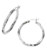 Creolen 925 Silber diamantiert 2,5cm - Avrum