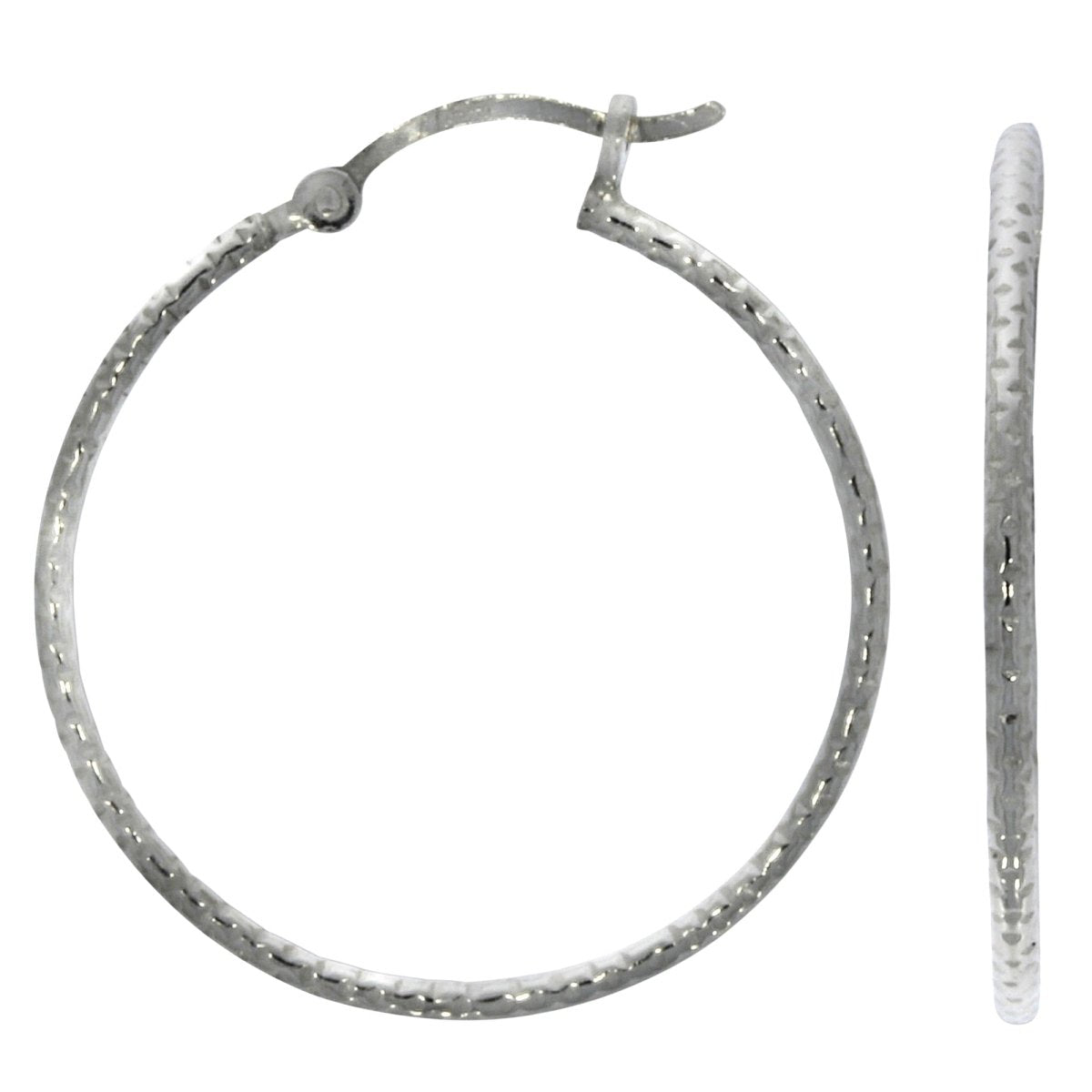 Creolen 925 Silber rhodiniert 3,0cm - Avrum