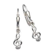 Ohrringe Silber 925 mit Notenschlüssel - Motiv - Avrum