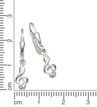 Ohrringe Silber 925 mit Notenschlüssel - Motiv - Avrum