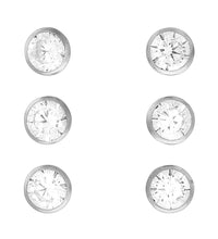 Ohrstecker 925 Silber Set 3 Paar 4mm - Avrum