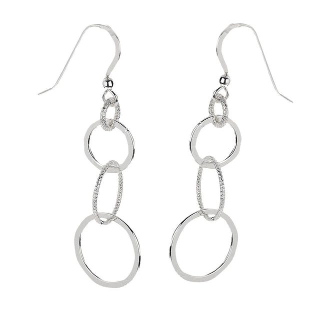 Ohrhaken 925 Silber Ringe rhodiniert - Avrum