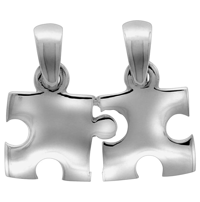 Anhänger 925 Sterling Silber rhodiniert 2tlg. Puzzle - Avrum